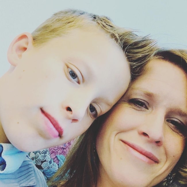 Paxton Myler as seen in a selfie with his mother Ally Myler in September 2019