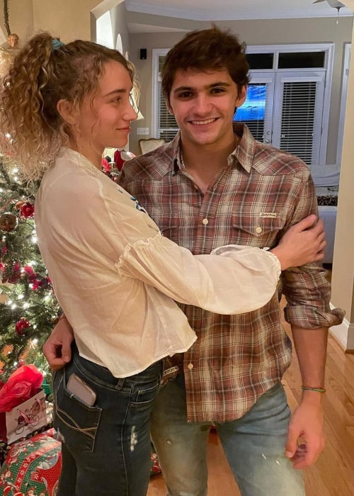 Pietro Fittipaldi and Haley Little, as seen in December 2020