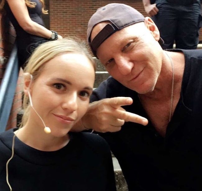 Steve Madden as seen in a picture with Amy Levin at the University of Florida in October 2016
