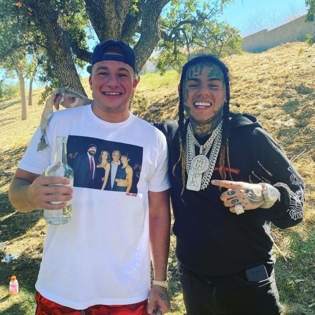 SteveWillDoIt and rapper 6ix9ine as seen in a picture that was taken in August 2020