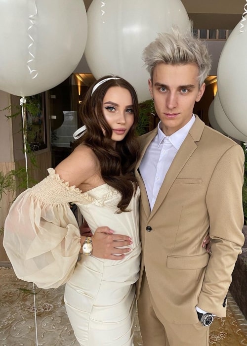 Vlad Bumaga as seen in a picture that was taken with music artist and social media personality Julia Godunova in April 2020