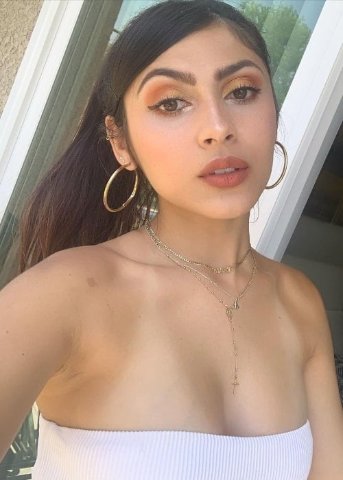 Alondra Delgado as seen while taking a selfie in Los Angeles, California in May 2020