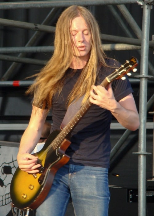 Bill Steer as seen in a picture that was taken during his performance with Carcass at Gods of Metal festival in Bologna, Italy on June 28, 2008