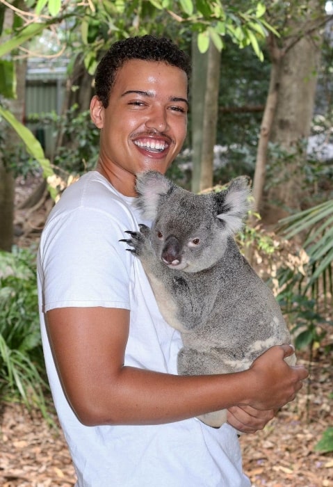 Bradley Constant as seen while smiling for a picture while holding a koala in Brisbane, Queensland, Australia in November 2020