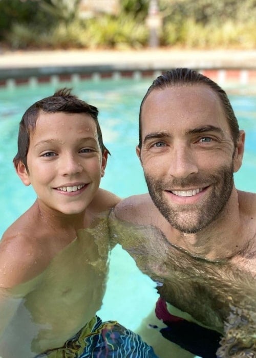 Chase Robert Clements as seen in a picture that was taken with his father Kevin Clements while in the pool in July 2020