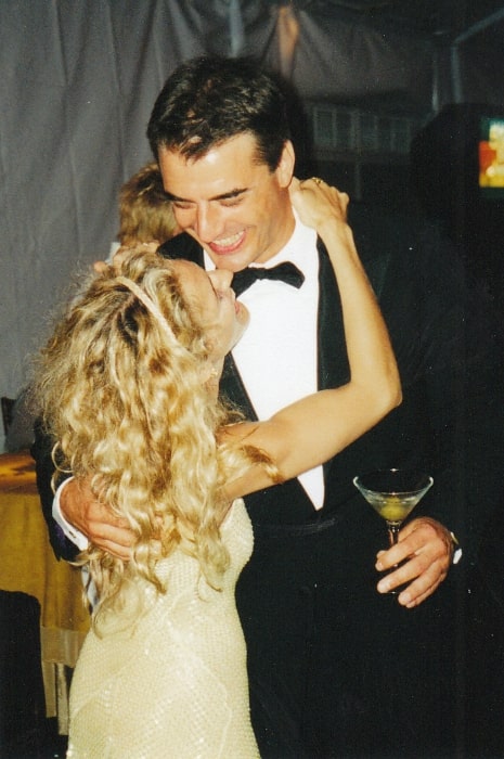 Chris Noth and Sarah Jessica Parker at the HBO party after the 1999 Emmy Awards