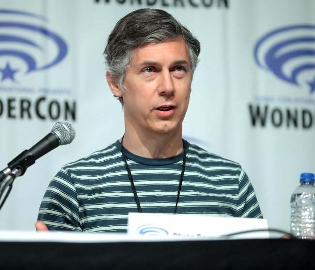 Chris Parnell as seen while speaking at the 2019 WonderCon, for Archer, at the Anaheim Convention Center in Anaheim, California