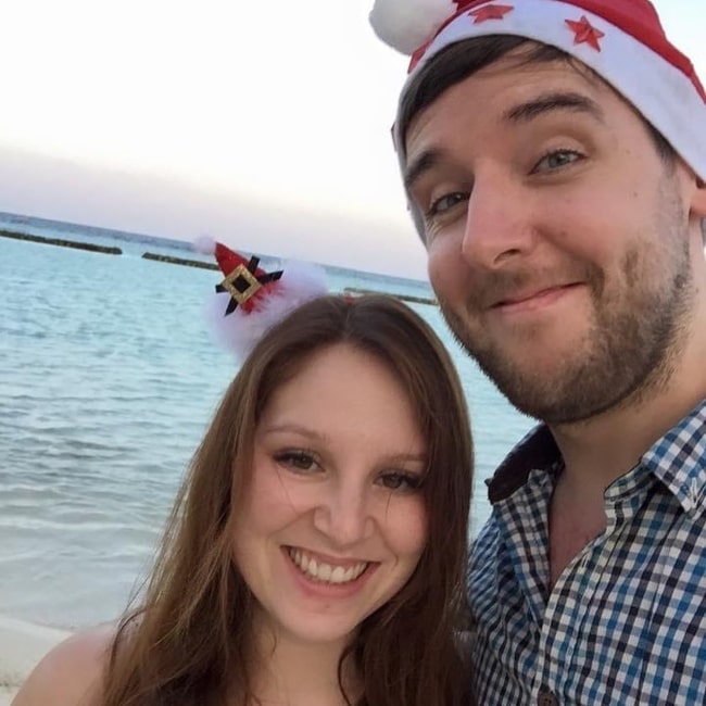 Daniel Wilding as seen in a selfie that was taken with his wife Lianna in December 2020