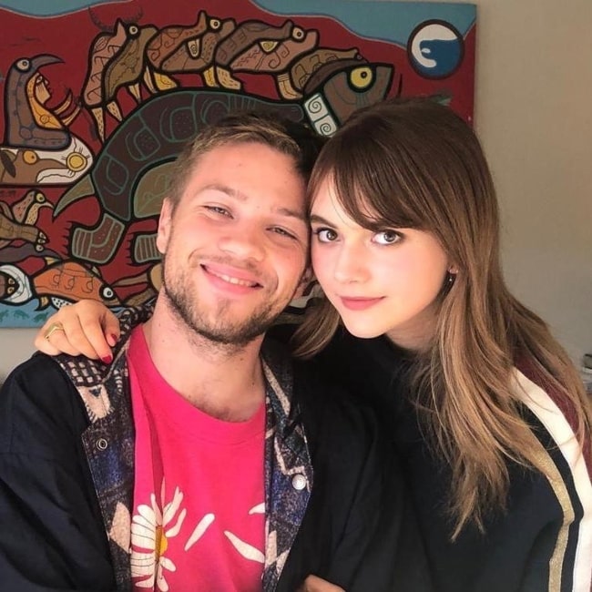 Emilia Jones as seen in a picture that was taken in Toronto, Canada with Canadian actor Connor Jessup in October 2019