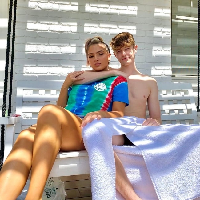 FaZe Blaze as seen in a picture with his girlfriend social media star Carrington Durham that was taken in May 2020