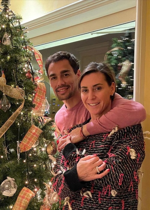 Fabio Fognini and Flavia Pennetta, as seen in December 2020