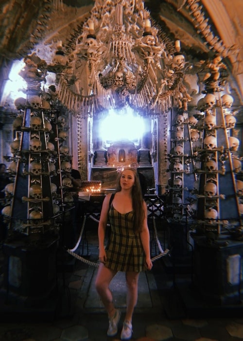Isla Dawn as seen in a picture that was taken at the Sedlec Ossuary in September 2019