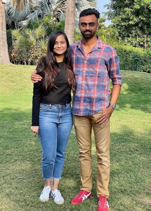 Jaydev Unadkat and Rinny Kantaria, as seen in December 2020