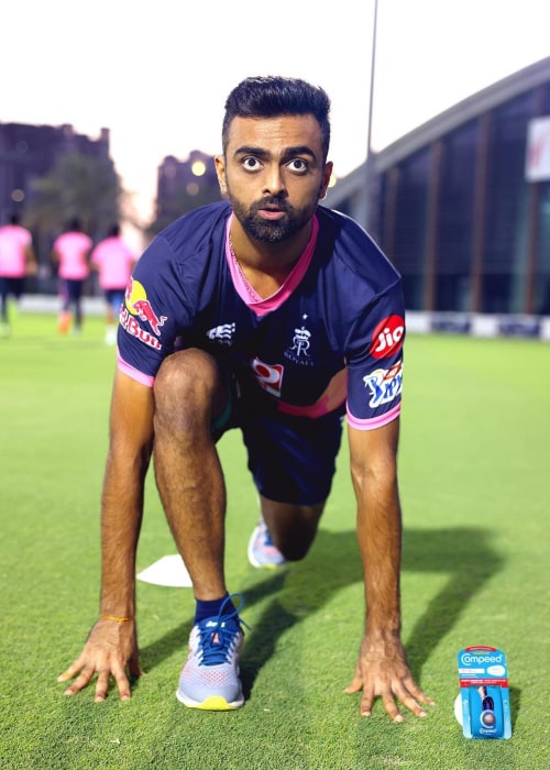 Jaydev Unadkat as seen in an Instagram Post in September 2020