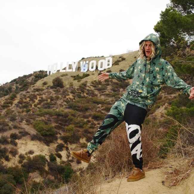 JoogSquad as seen in a picture that was taken at the Hollywood Sign in Los Angeles in February 2021