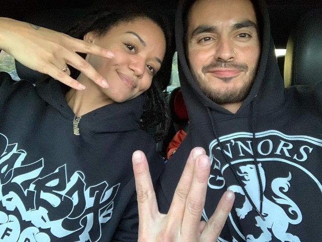 Manny Montana and his wife Adelfa Marr as seen in an Instagram post in February 2020