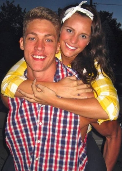 Meyers Leonard and Elle Leonard as seen while smiling for the camera