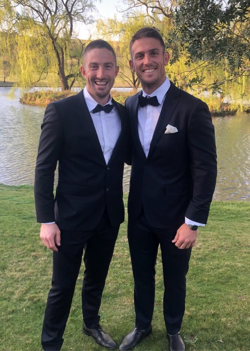 Mitchell Marsh with his brother Shaun, as seen in September 2018