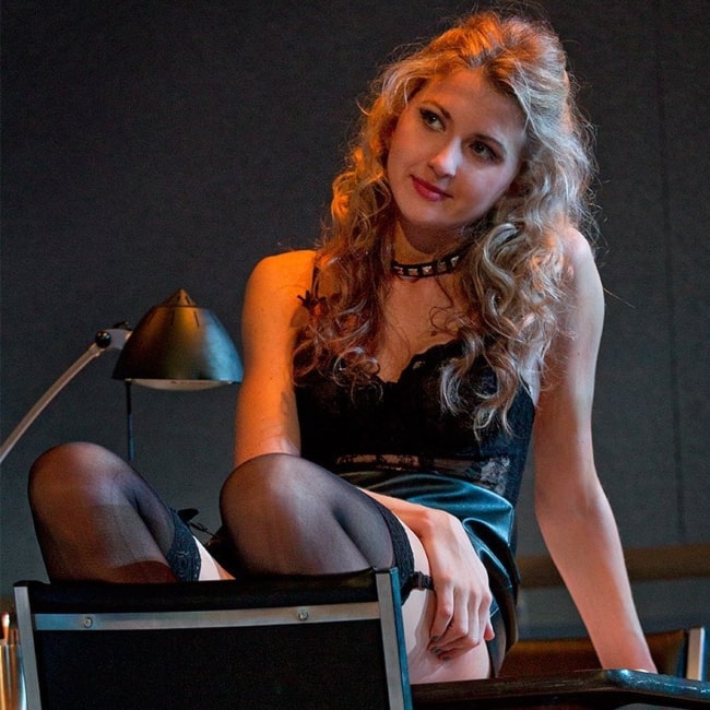 Nina Arianda as seen in a picture that was taken during the shoot of Venus in Fur (2013)