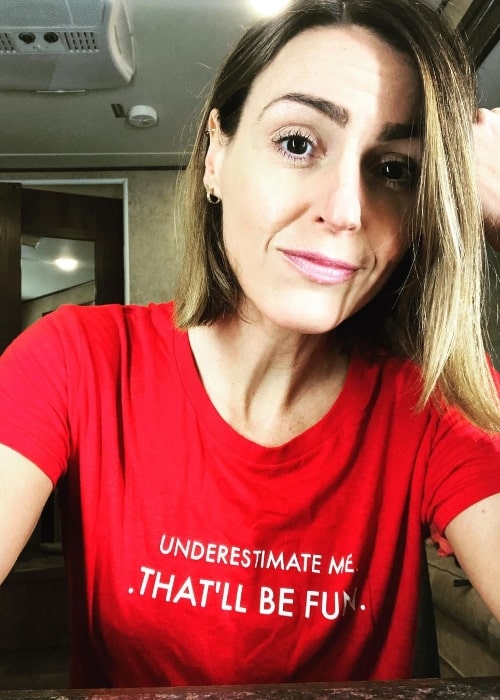 Suranne Jones as seen while smiling for a selfie in an Instagram post in September 2020