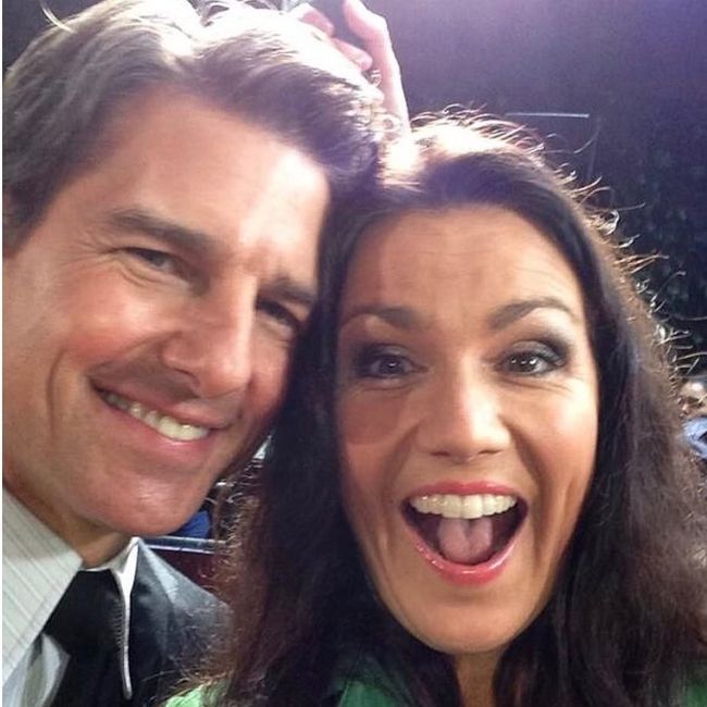 Susanna Reid as seen smiling with Tom Cruise in 2019