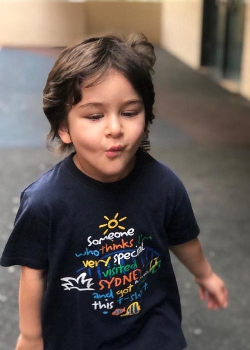 Taimur Ali Khan Pataudi as seen pouting in 2021