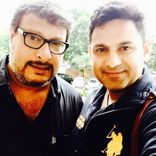 Tigmanshu Dhulia (left) as seen in a selfie with Manoj Muntashir