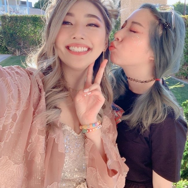 xChocoBars as seen in a selfie that was taken with Celine in May 2019