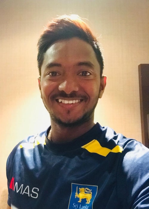 Akila Dananjaya in an Instagram selfie from November 2018