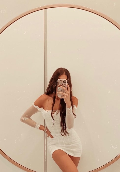 Alanna Panday as seen while taking a mirror selfie in Hollywood Hills, California, United States in July 2020