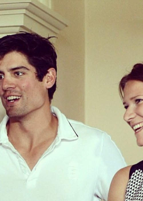 Alastair Cook and Alice Hunt, as seen in May 2014