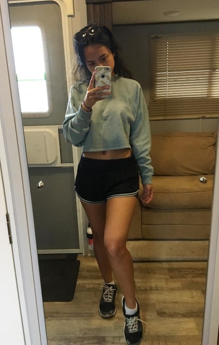 Chelsea Clark as seen while clicking a mirror selfie in September 2019