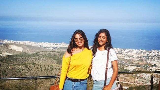 Divya Sripada (Right) and Pujita Ponnada enjoying their time in Spain