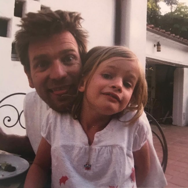 Esther McGregor with her father Ewan McGregor