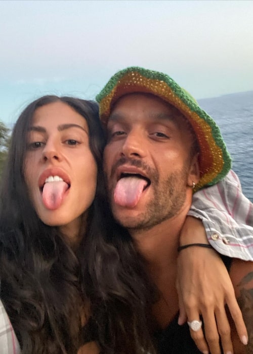 Gabriele Simeoni and his beauGilda Ambrosio as seen in a selfie that was taken in February 2021