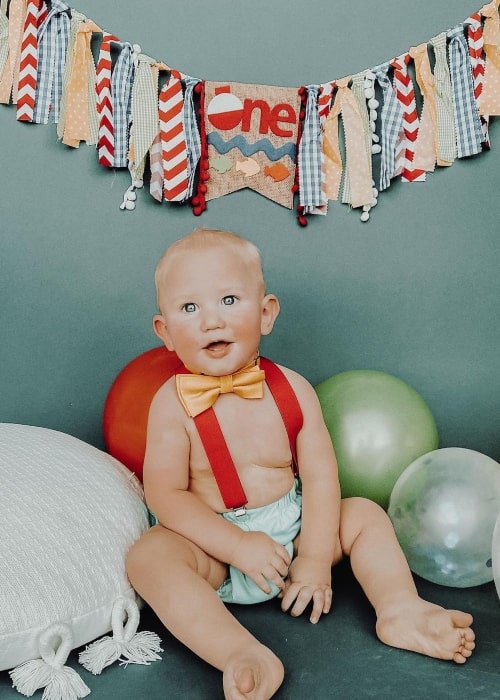 Ledger Nelson as seen in a picture that was taken on his first birthday in July 2020