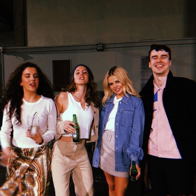 Louisa Harland (second from left) as seen enjoying with her friends in March 2019