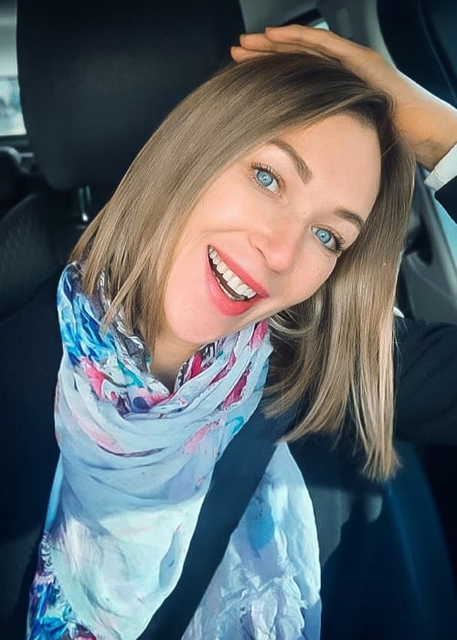 Ludmilla Radchenko in an Instagram selfie from February 2021