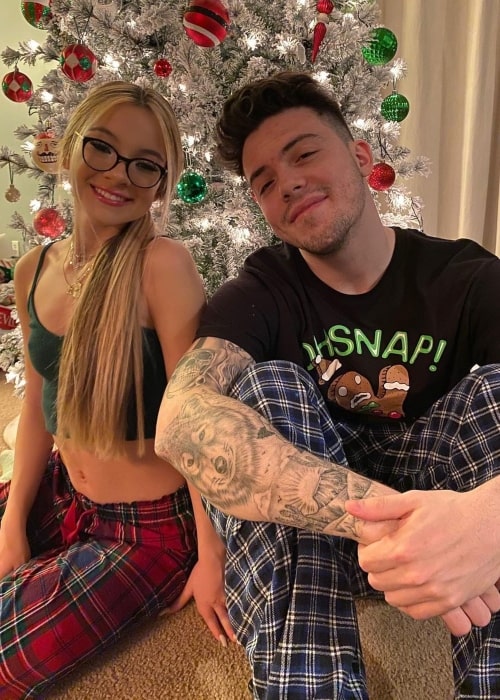 Milan Mirabella as seen in a picture with her older brother FaZe Adapt in December 2020