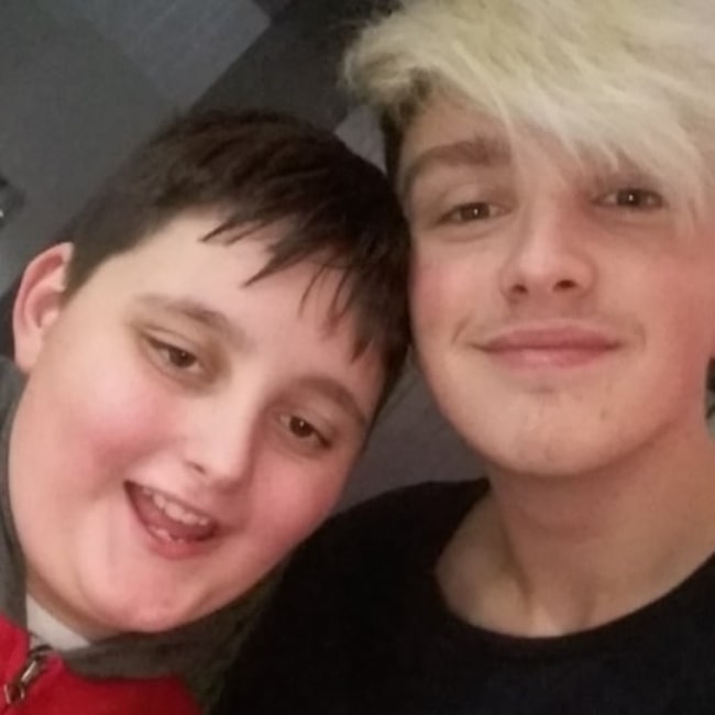 Mini Morgz and YouTuber Morgz as seen in a picture that was taken in January 2019