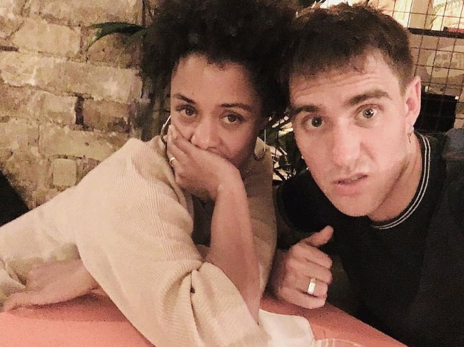 Nina Toussaint-White in a selfie with Joey Ellis in an Instagram post in December 2018