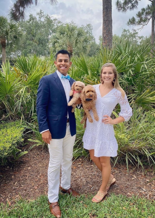 Roberto Aguayo and Courtney Byrd, as seen in April 2020