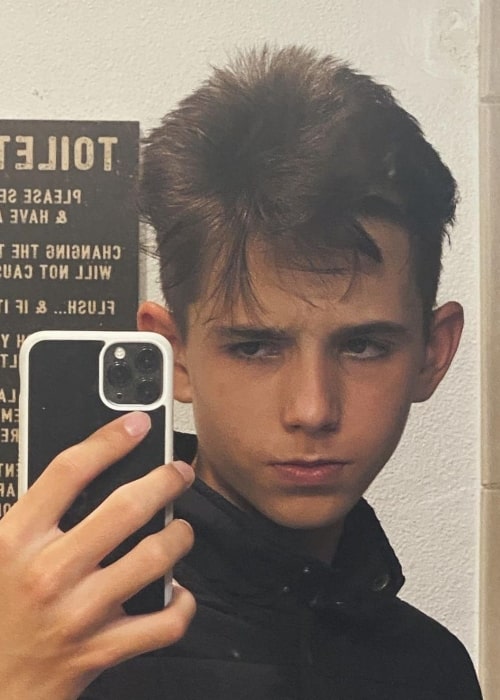 Ryder James as seen in a selfie that was taken in January 2021