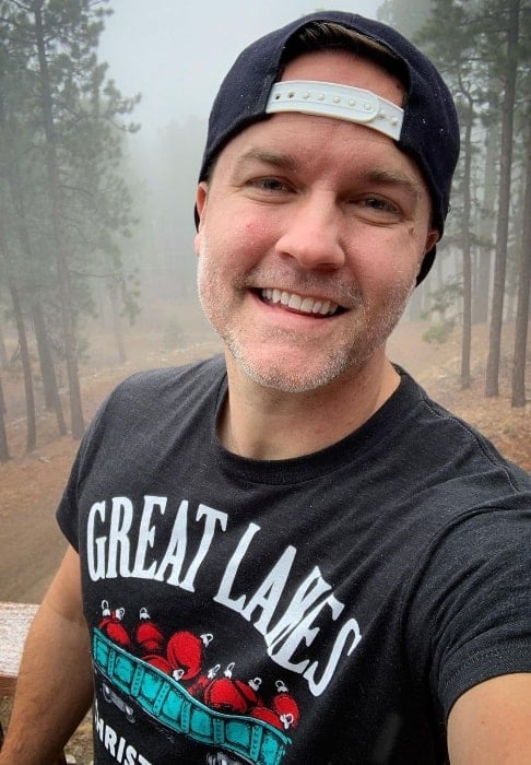 Scott Porter as seen while taking a selfie in Los Angeles, California in December 2020
