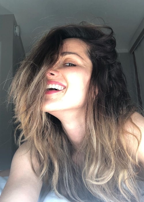 Stefania Spampinato as seen in a selfie that was taken in Los Angeles, California, in April 2019