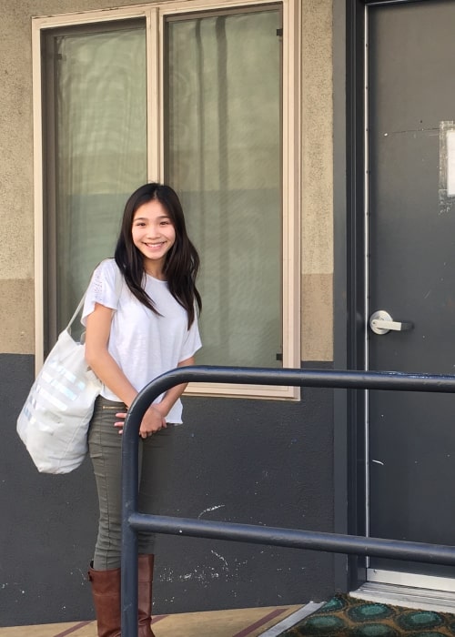 Telci Huynh as seen in a picture that was taken at the Universal Studios Lot in December 2017