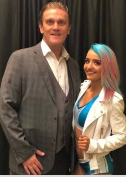 Xia Brookside as seen in a picture with her father Robbie Brookside on April 30, 2020