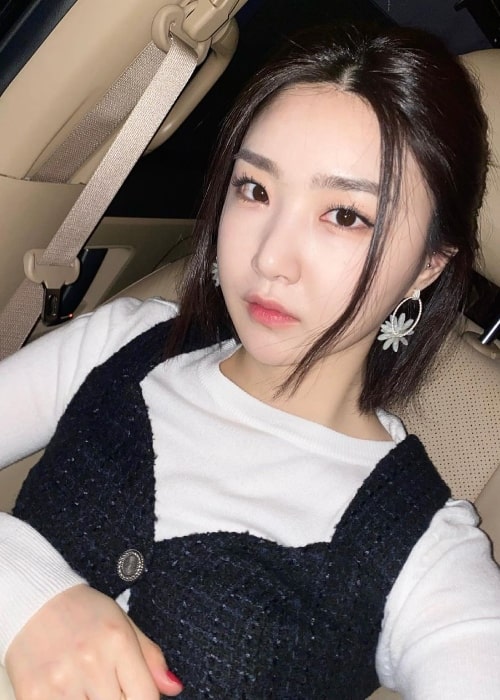 Yuna as seen while taking a selfie in March 2021