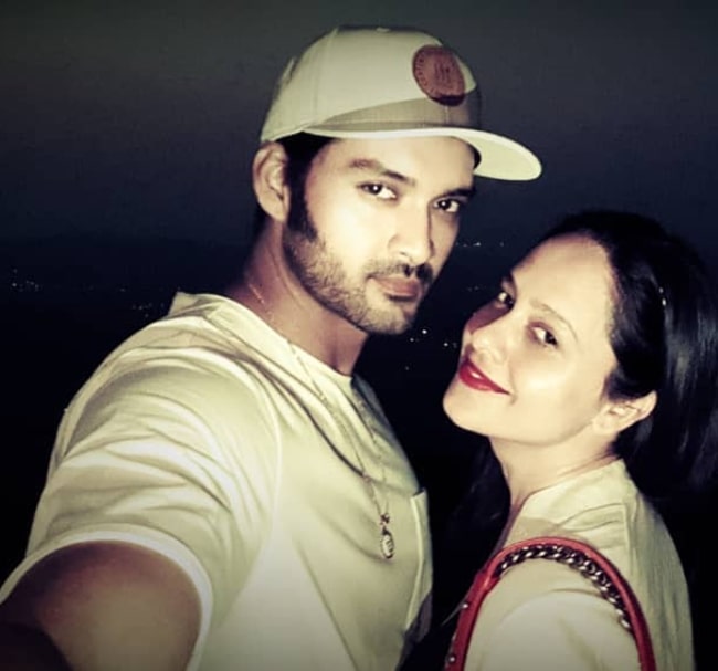 Aditya Redij as seen while taking a selfie with his wife Natasha Sharma