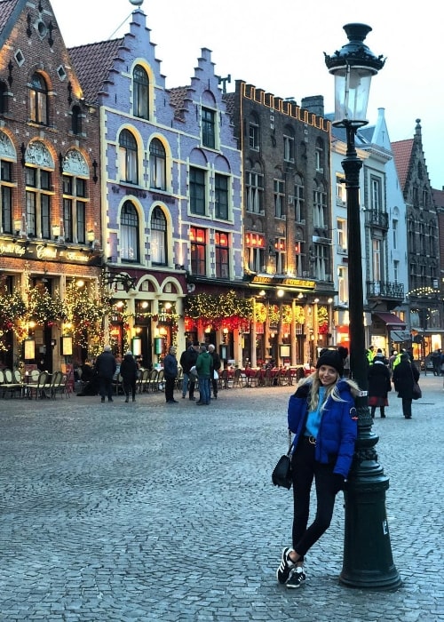 Alice Barlow as seen while posing for a picture in Bruges, Belgium in November 2018